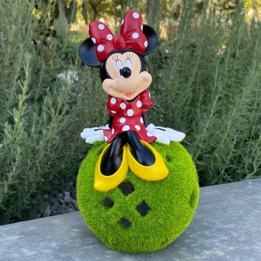 Minnie Mouse Sitting on Garden Ball - Click to enlarge
