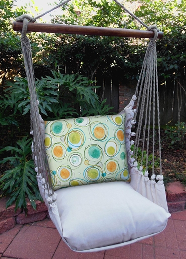 Modern Green Circles Hammock Chair Swing Set - Click to enlarge