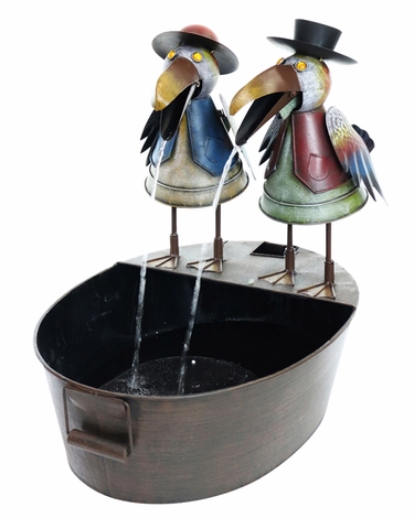 Mouth-Moving Crows Fountain - Click to enlarge