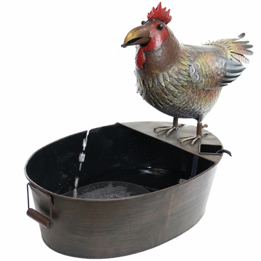 Mouth-Moving Rooster Fountain - Click to enlarge