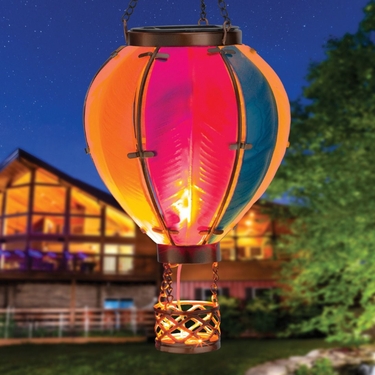 Solar Multi-Color Hot Air Balloon Lantern - Small - Click to enlarge