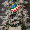 Multi-Colored Christmas Ornament Garden Stake