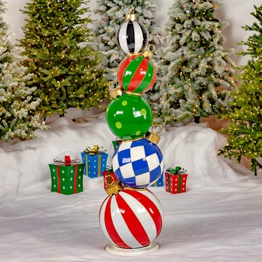 Christmas Ornament Tower Decoration (Multicolor) - Click to enlarge