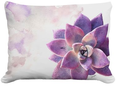 Mystical Purple Succulent Outdoor Pillow - Click to enlarge