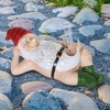 Naked Rain Gauge Lawn Gnome