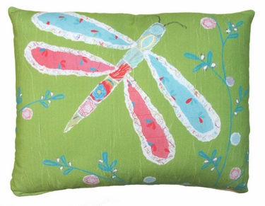 Nature Doodle Dragonfly Outdoor Pillow - Click to enlarge
