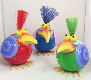 Nerdy Bird Statues (Red/Blue/Green) - Click to enlarge