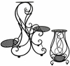 Nested Black Tiered Plant Stands (Set of 2)