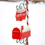 Christmas Mailbox with North Pole Sign
