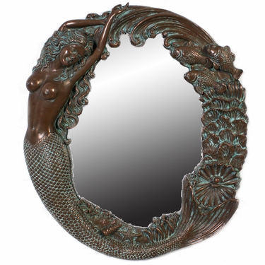 Nude Mermaid's Reef Mirror - Bronze Green Finish - Click to enlarge