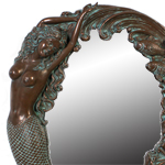 Nude Mermaid's Reef Mirror - Bronze Green Finish