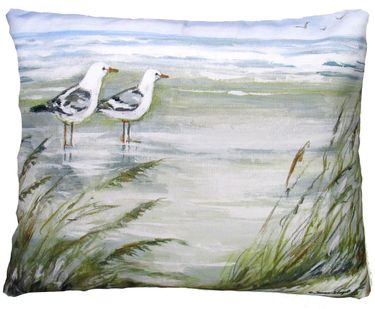 Ocean Seagulls Outdoor Pillow - Click to enlarge