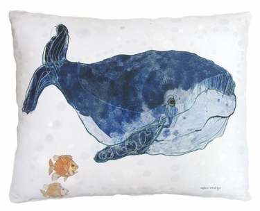 Ocean Whale Outdoor Pillow - Click to enlarge