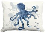 Indigo Octopus Outdoor Pillow