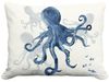 Indigo Octopus Outdoor Pillow
