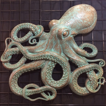 Octopus Wall Decor - Patina Bronze - Click to enlarge