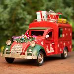 Old-Style Christmas Truck w/Snowflakes & Gifts