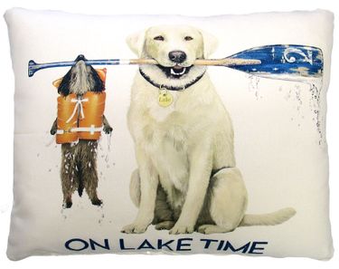 On Lake Time Outdoor Pillow - Click to enlarge