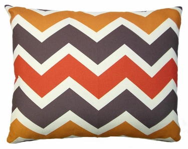 Orange Brown Chevron Outdoor Pillow - Click to enlarge