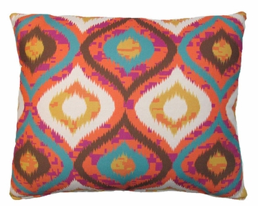 Orange Ikat Outdoor Pillow - Click to enlarge