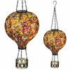 Orange Murano Hot Air Balloon Solar Lantern (Set of 2)