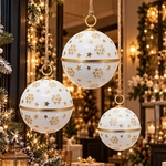 Oversized Metal Christmas Ornaments (Set of 3) Oversized Metal Christmas Ornaments (Set of 3)
