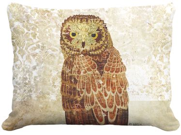 Owl Portrait Outdoor Pillow - Click to enlarge