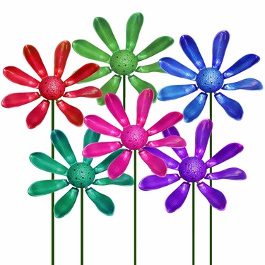Party Petals Flower Garden Stakes (Set of 6) - Click to enlarge