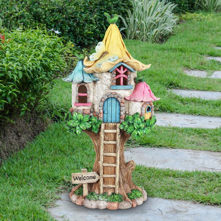 【新品未開封✨】T×T 2021 HOUSE FAIRY KISTATUE FORUP 10 Inch Fairy House Garden Statues with Boots
