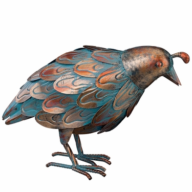 Patina Quail Bird - Feeding - Click to enlarge