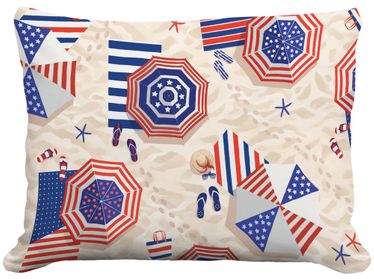 Patriotic Beach Outdoor Pillow - Click to enlarge