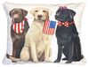 Patriotic Dogs Outdoor Pillow
