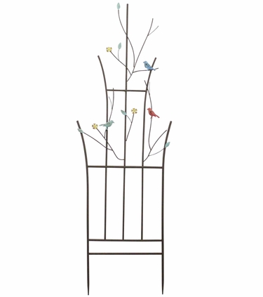 Peaceful Birds Garden Trellis Stake - Click to enlarge
