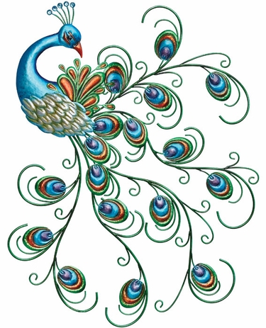 Lovely Peacock Bird Wall Decor - Click to enlarge