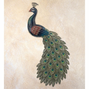 Peacock Cascade Wall Decor - Click to enlarge