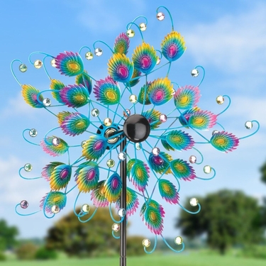 Peacock Feather Wind Spinner - Click to enlarge