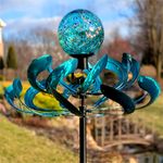 Solar Peacock Gazing Orb Wind Spinner