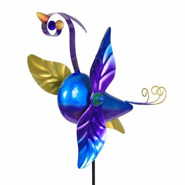 Peacock Whirligig Garden Stake - Click to enlarge