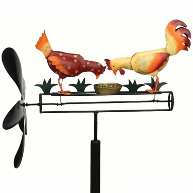 Pecking Chickens Whirligig Stake - Click to enlarge