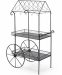 Peddlers 2-Tier Copper Flower Cart
