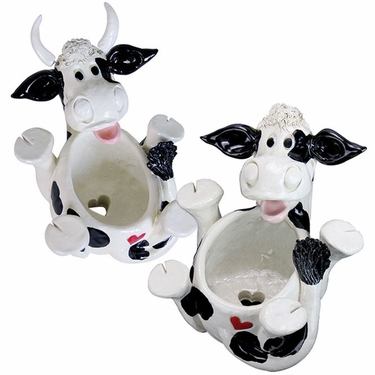 Cow & Bull Back Planters (Set of 2) - Click to enlarge