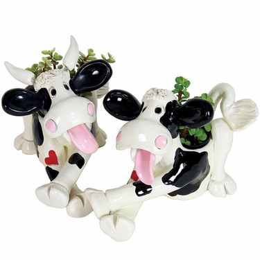 Cow & Bull Belly Planters (Set of 2) - Click to enlarge