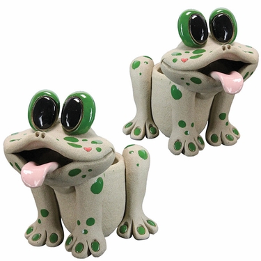 Twin Frog Planters (Set of 2) - Click to enlarge