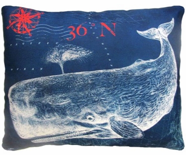 Pier 45 Whale Outdoor Pillow - Click to enlarge