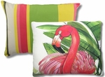 Pillow Bundle: Fresh Lime Stripe + Flamingo Pink