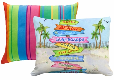 Pillow Bundle: Le Jardin Nouveau + Beach Signs - Click to enlarge