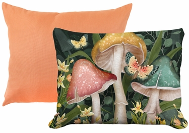 Pillow Bundle: Living Coral + Mushroom Trio - Click to enlarge