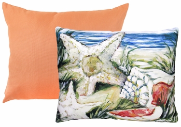 Pillow Bundle: Living Coral + Seashells - Click to enlarge