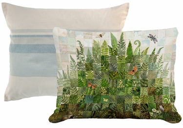 Pillow Bundle: Magnolia Stripe + Fern Collage - Click to enlarge