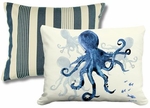 Pillow Bundle: Marina Stripe + Octopus Indigo